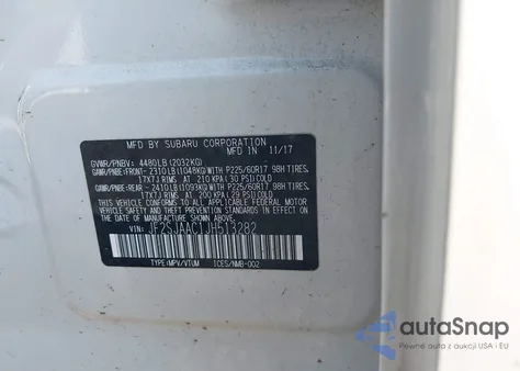 2018 Subaru Forester 2.5I from USA, damaged, VIN JF2SJAAC1JH513282